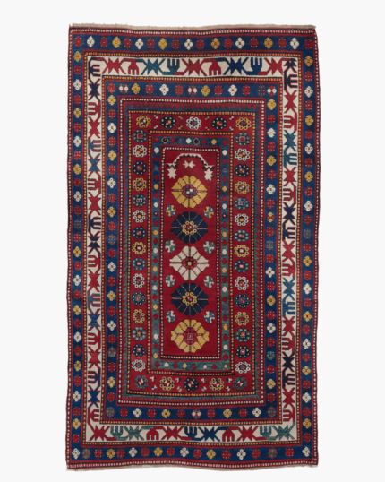 Antique Caucasian Prayer Lambalo Rug