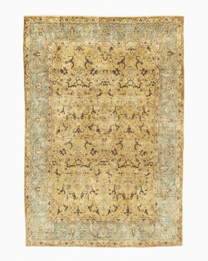 A Kum Kapi Silk and Metal Thread Rug