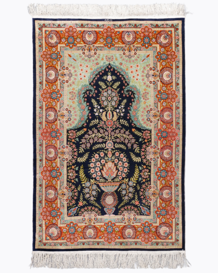 Signed Hereke Silk Rug