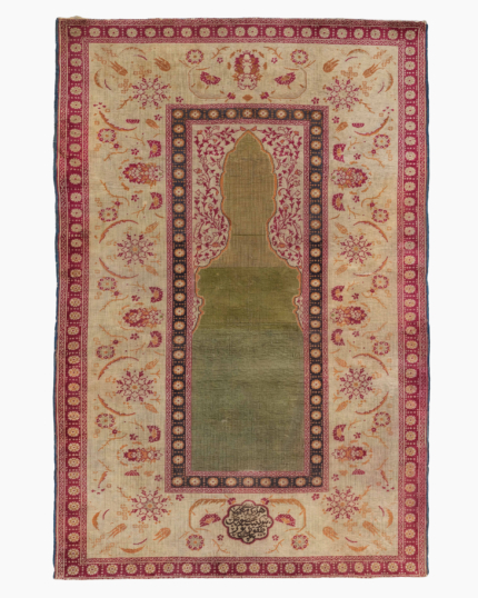 Signed Feshane Silk Rug