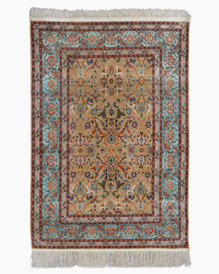 Signed Hereke Silk Rug
