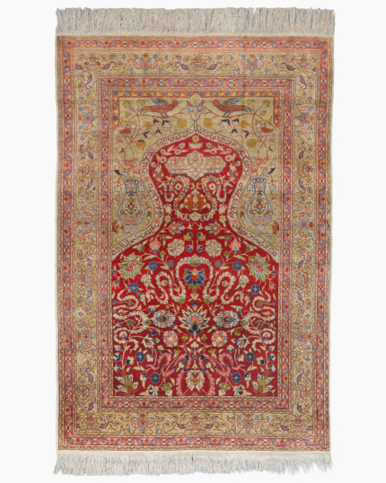 Signed Kayseri Silk Rug