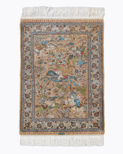 Signed Hereke Silk Rug