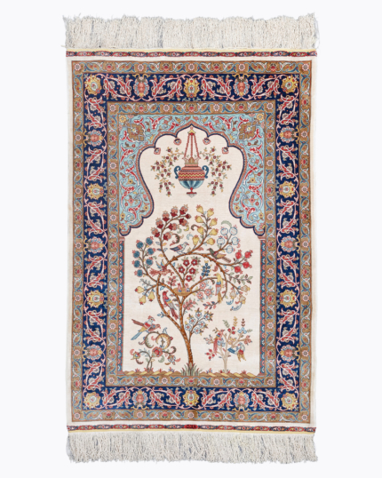 Signed Hereke Silk Rug